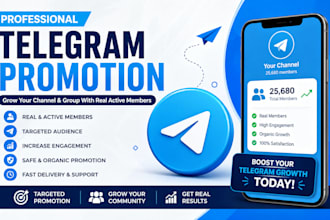 promote your telegram channel or group to gain real active
