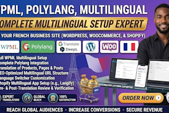 setup wpml polylang multilingual wordpress shopify for your french business site