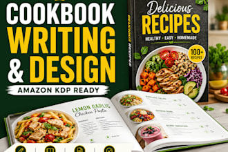 cookbook recipe book design, kdp cookbook formatting, meal plan cookbook design