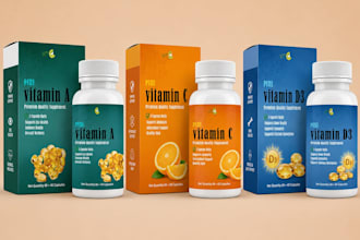 design premium supplement packaging and label designs