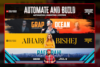 design a facebook, youtube banner, linkedin cover, twitter header