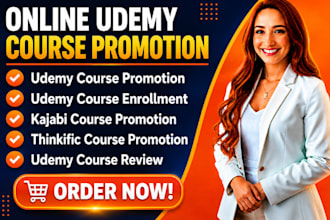 online course udemy promotion and udemy marketing to increase enrollment