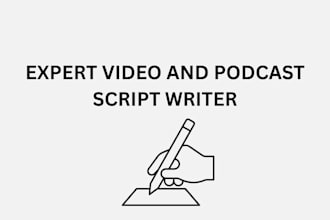write professional video voiceover script, podcast and youtube script