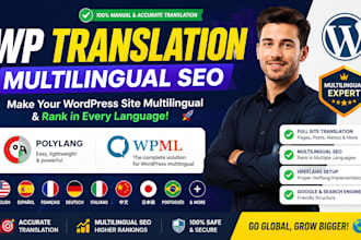 setup wordpress wpml polylang multilingual translation and multi language seo