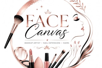 design a luxury makeup artist logo for your beauty brand