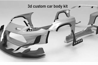 custom car body kit, widebody, bumper, spoiler cnc, manufacture and 3d printing