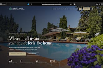 design a landing page for your hotel, resort or villa