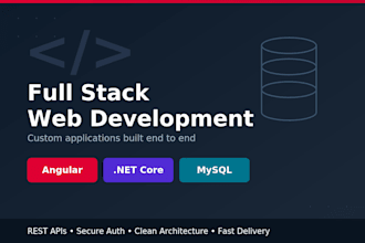 build a full stack angular net core mysql web application