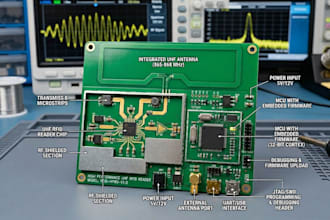 design high performance uhf rfid pcb with rf circuit, antenna and firmware