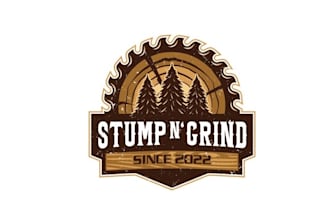 design professional grinds tree stumps logo