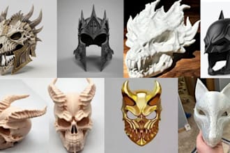 sculpt 3d mask 3d helmet cosplay mask cosplay armor 3d print and paint mask