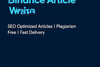 write crypto blockchain and binance articles