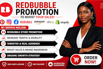 do redbubble, teepublic, etsy link, teespring promotion, shopify store marketing