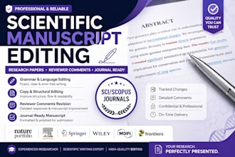 edit scientific manuscripts and research papers