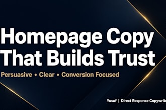 write homepage copy that builds trust and converts