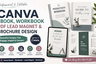do editable canva ebook design PDF lead magnet canva workbook design canva ebook