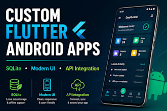 create a custom flutter app with sqlite database