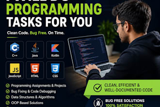 coding or cs assignment, projects in python, c, cpp, rust, go, java,