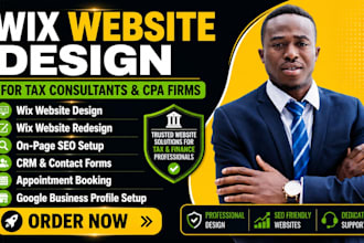 design a professional wix website for  tax consultant, cpa firm