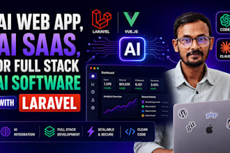 ai web app, ai saas or full stack ai software with laravel