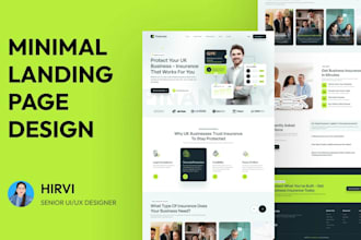 do clean professional web landing page UI UX design figma