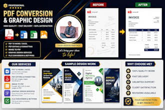 design or redesign and pdf converstion