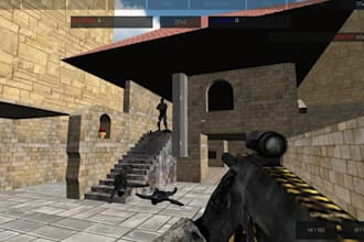 build money making shooting game, multiplayer game, with unity