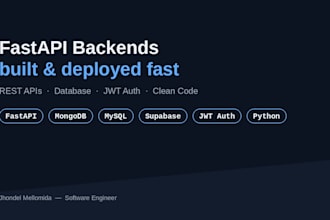 build a fastapi backend with database and authentication