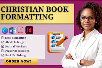 do adobe indesign christaian book formatting journal workbook prayer book design
