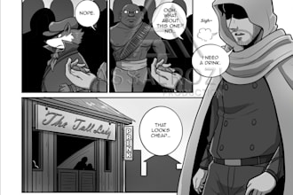 create comics in black and white or with grayscale