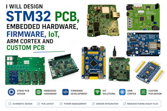 design stm32 pcb embedded hardware firmware iot arm cortex and custom pcb