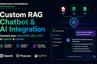 build a custom rag chatbot using openia, pinecome and python