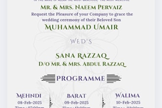 create a stunning wedding invitation video