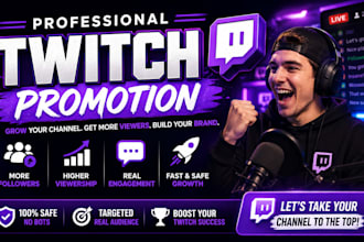 do twitch promotion, boost twitch live viewers, twitch channel promotion