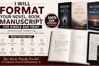 book formatting for your novel book manuscript formatting for kindle and print