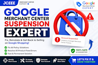 fix google merchant center suspension and misrepresentation