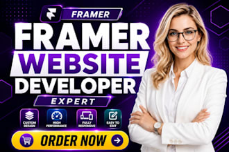 be framer expert to design framer website, develop framer website, landing page
