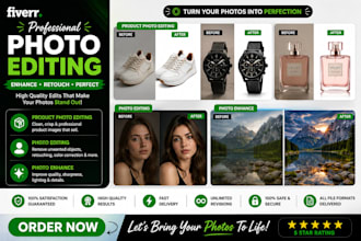 photoshop editing, product photo editing and retouching