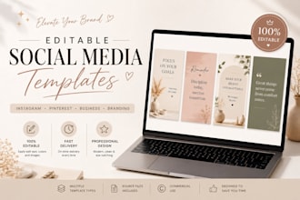 design editable canva templates for social media, business and branding