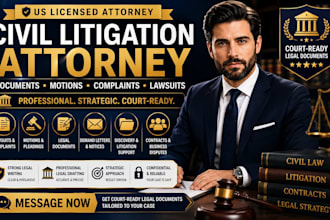 be a civil litigation attorney for documents, motions, complaints, and lawsuits