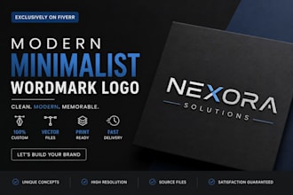 design a modern minimalist wordmark logo