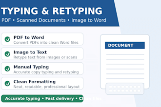 type, retype and convert scanned documents to word