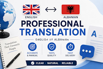 translate english to albanian manually amd accurately