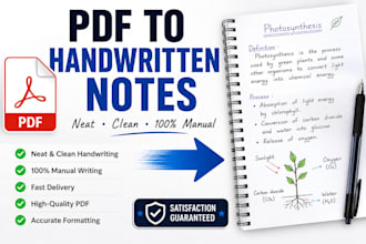 convert PDF to neat handwritten notes