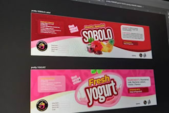 design product label bottle label and packaging label