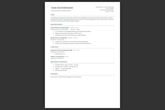 write your professional resume and cover letter in german