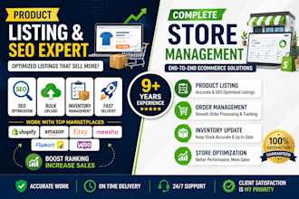 manage your shopify, amazon, flipkart, etsy and meesho store professional