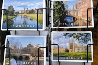 write and send a personalized postcard from cambridge UK