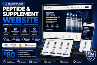 build your fda compliant peptide or supplement website