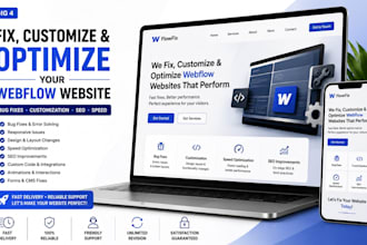 fix customize and optimize your webflow website